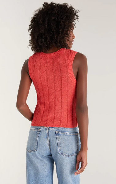 Piper Sweater Tank - Mineral Red