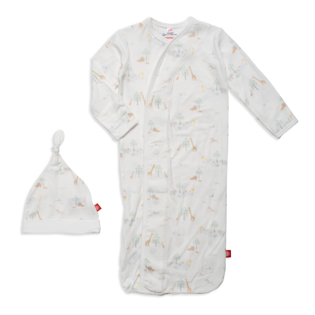 White Serene Safari Modal Magnetic Gown