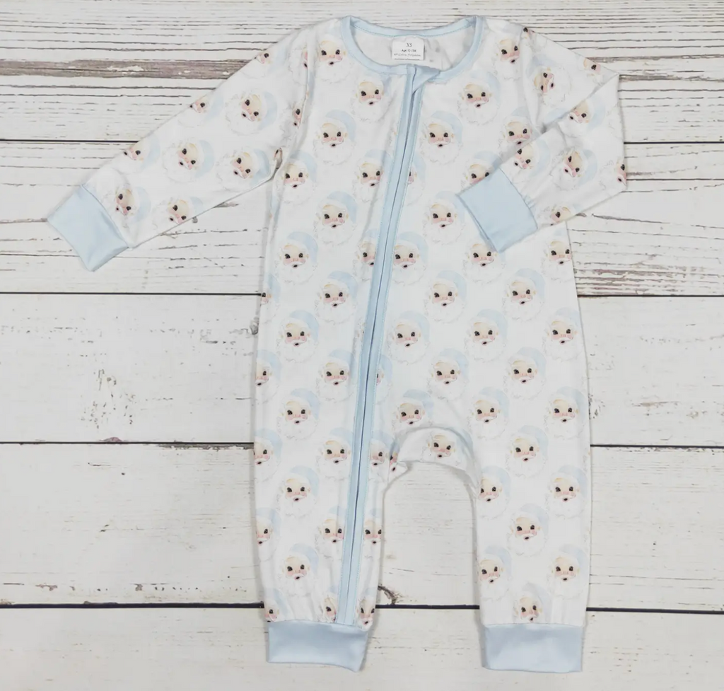 Blue Vintage Santa Zip Sleeper