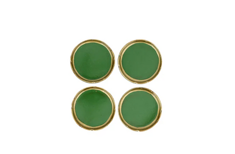 Florentine Green and Gold Coasters - H/R