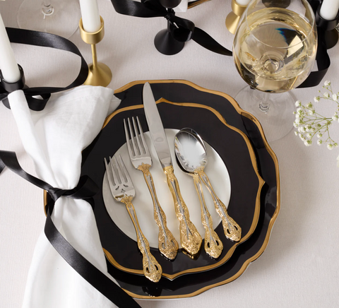 Contempo Luxe Black Dinner Plates - H/R