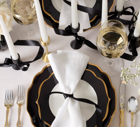 Contempo Luxe Black Accent Plates - H/R