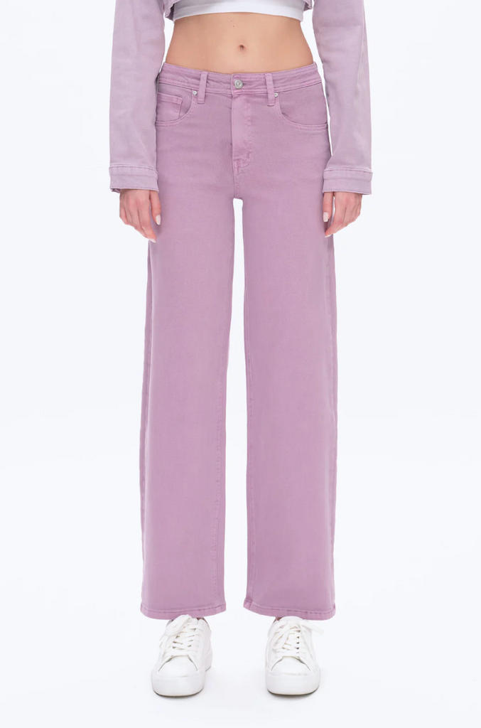 Flora High Rise Straight Leg - Purple