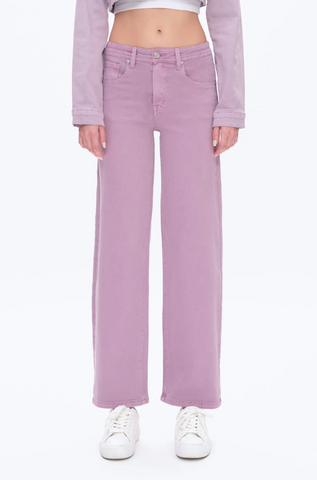Flora High Rise Straight Leg - Purple