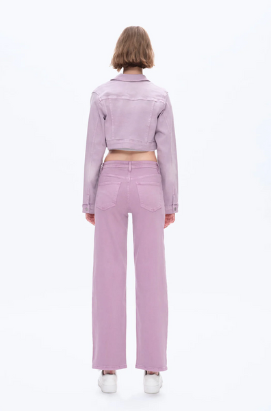 Flora High Rise Straight Leg - Purple