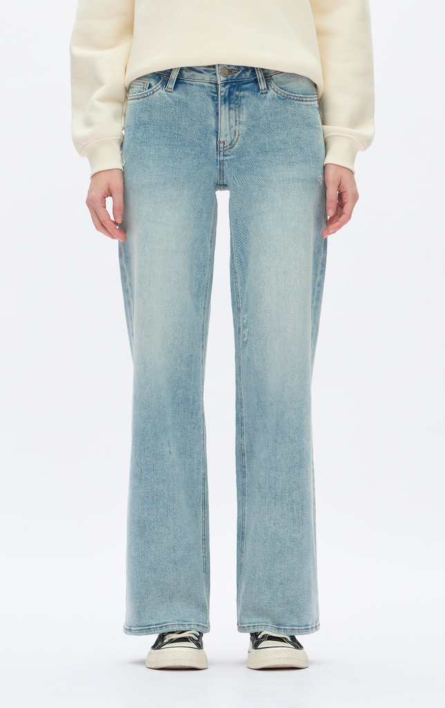 Mid-Rise Wide Leg Retro Light Blue