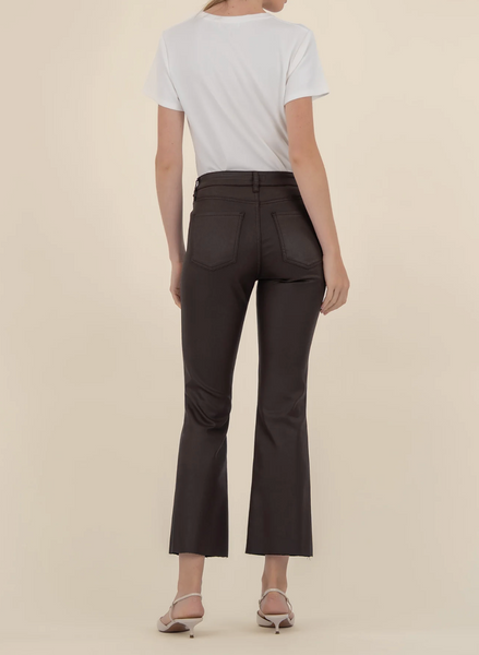 Kelsey Coated Ankle Flare - Chocolate