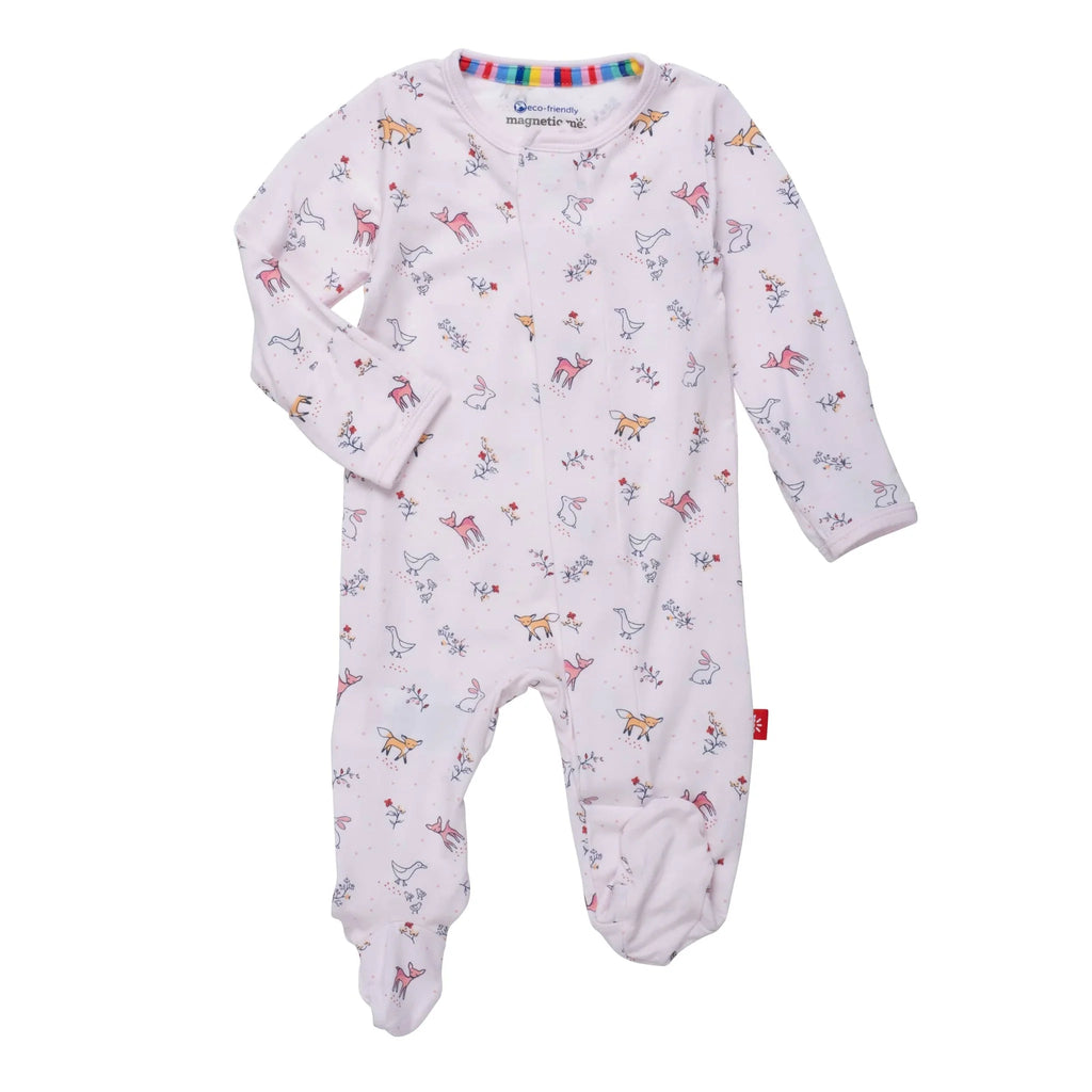 woodsy tale modal magnetic footie - pink
