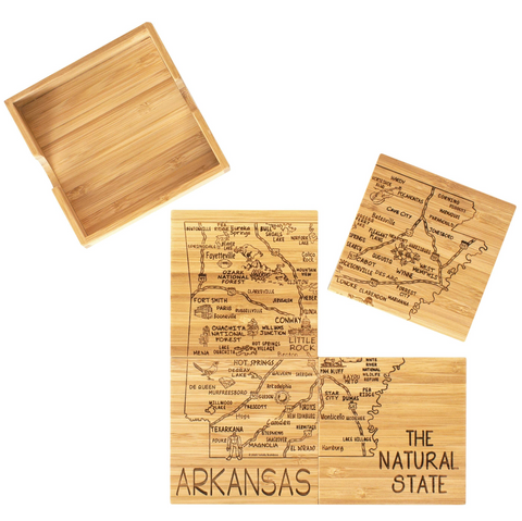 Arkansas Puzzle 4 Piece Coaster Set
