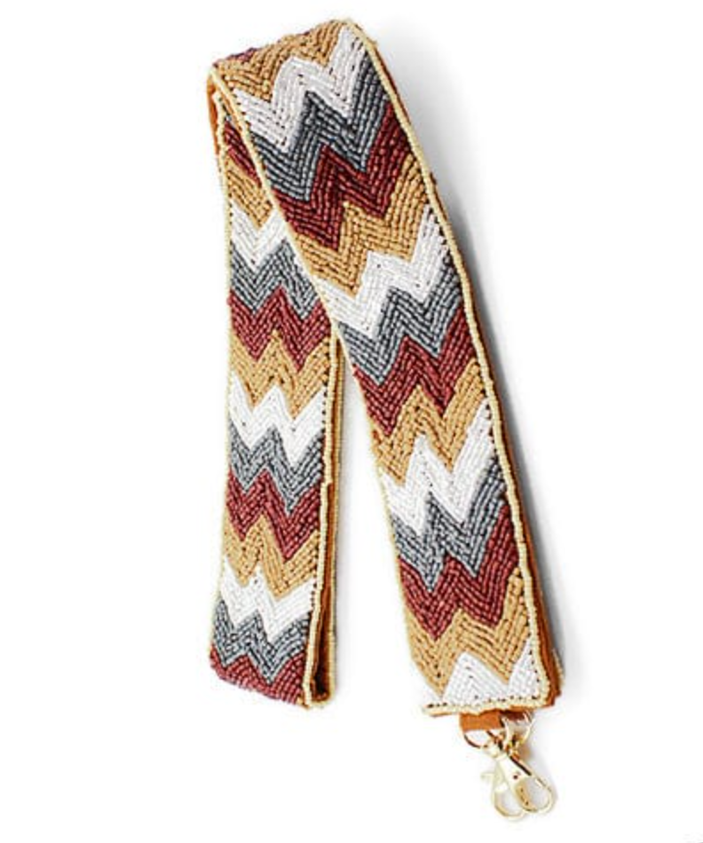 Beaded Purse Strap - Chevron