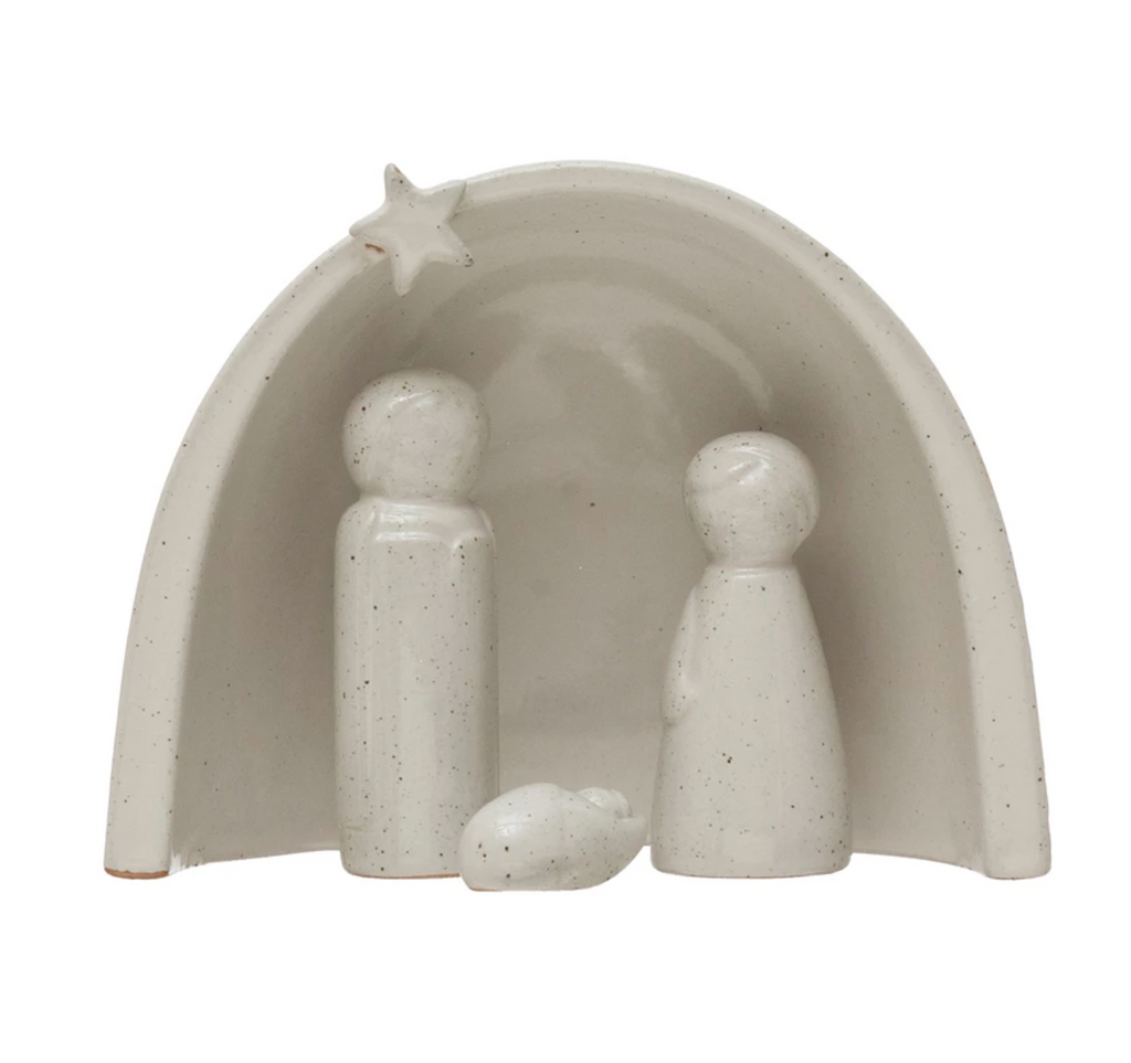 Stoneware Nativity