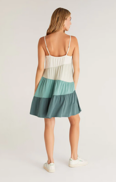 Amalfi Colorblock Mini Dress - Matcha