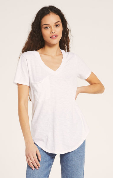 The Cotton Slub Pocket Tee - White