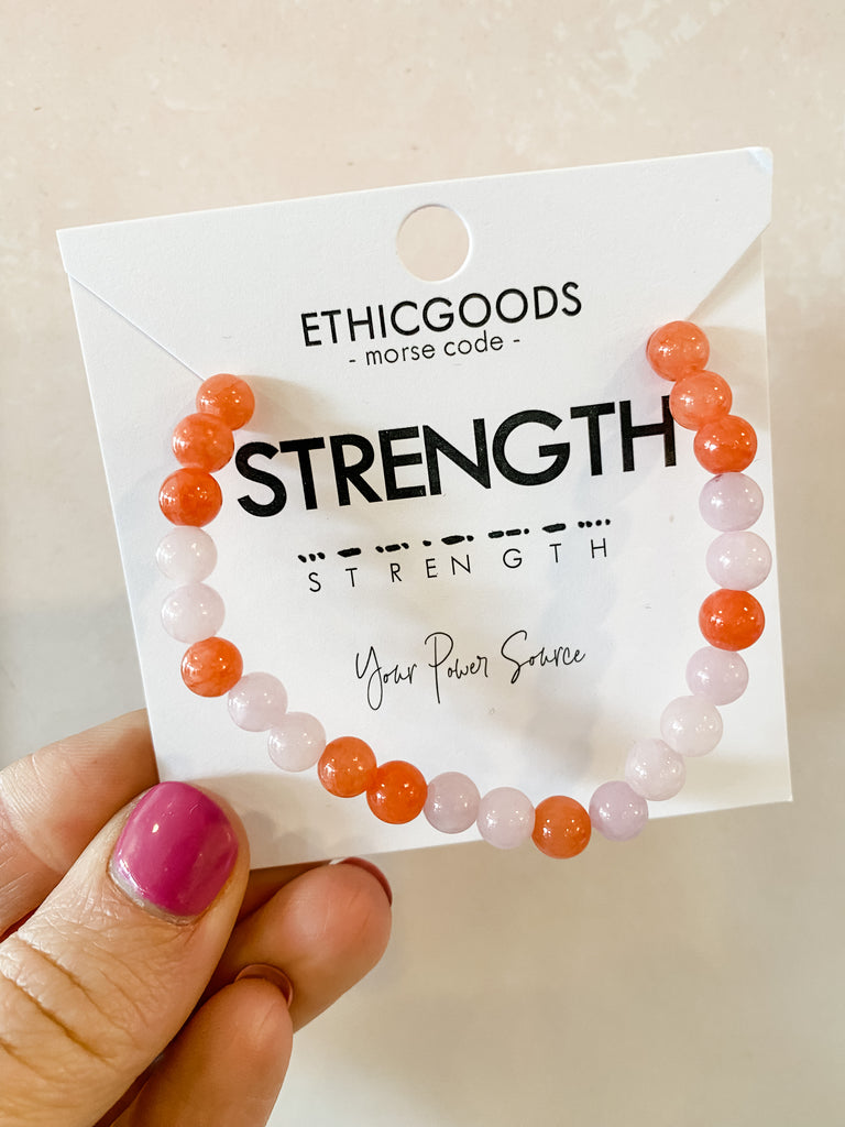 Strength Morse Code Bracelet