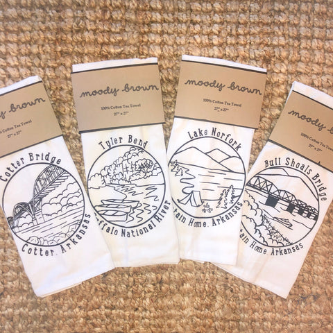 Moody Brown Tea Towel