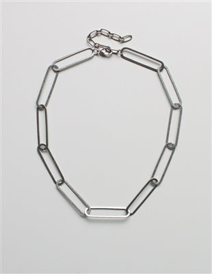 Silver Paperclip Choker