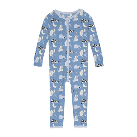 Convertible Sleeper with Zipper - Dream Blue Hey Diddle Diddle