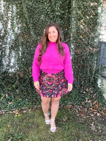 Luna Lash Sweater - Fuchsia