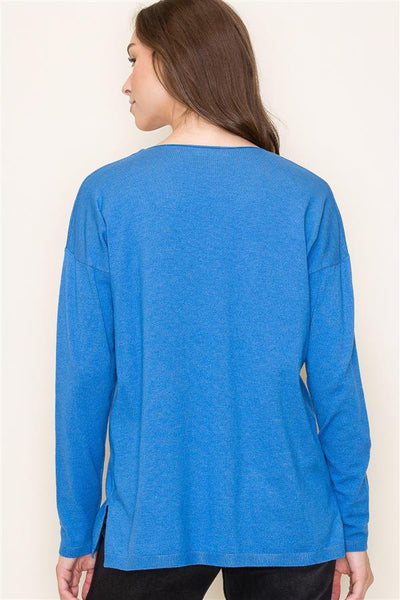 Your Favorite Vneck Sweater - Cobalt