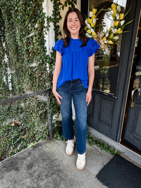 Low Rise Slim Straight Leg - Retro Dark Blue