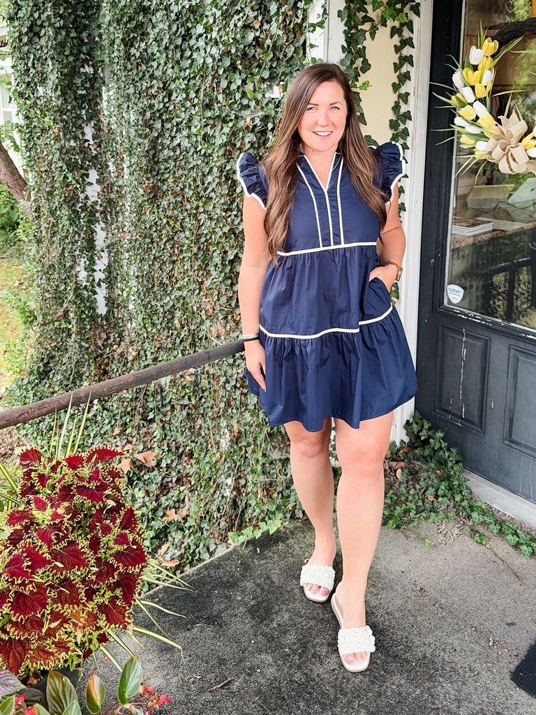Navy Tier Dress
