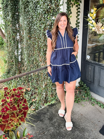 Navy Tier Dress