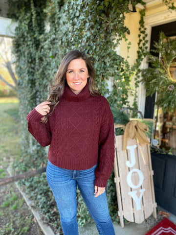 Clara Mossy Cable Sweater