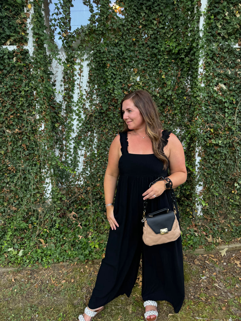 Ruffled Wide Leg Jumpsuit