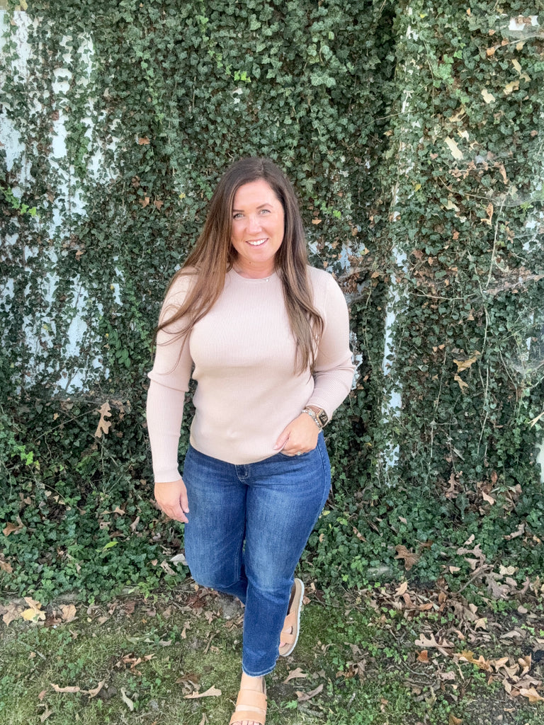 Everyday Rib Sweater - Taupe