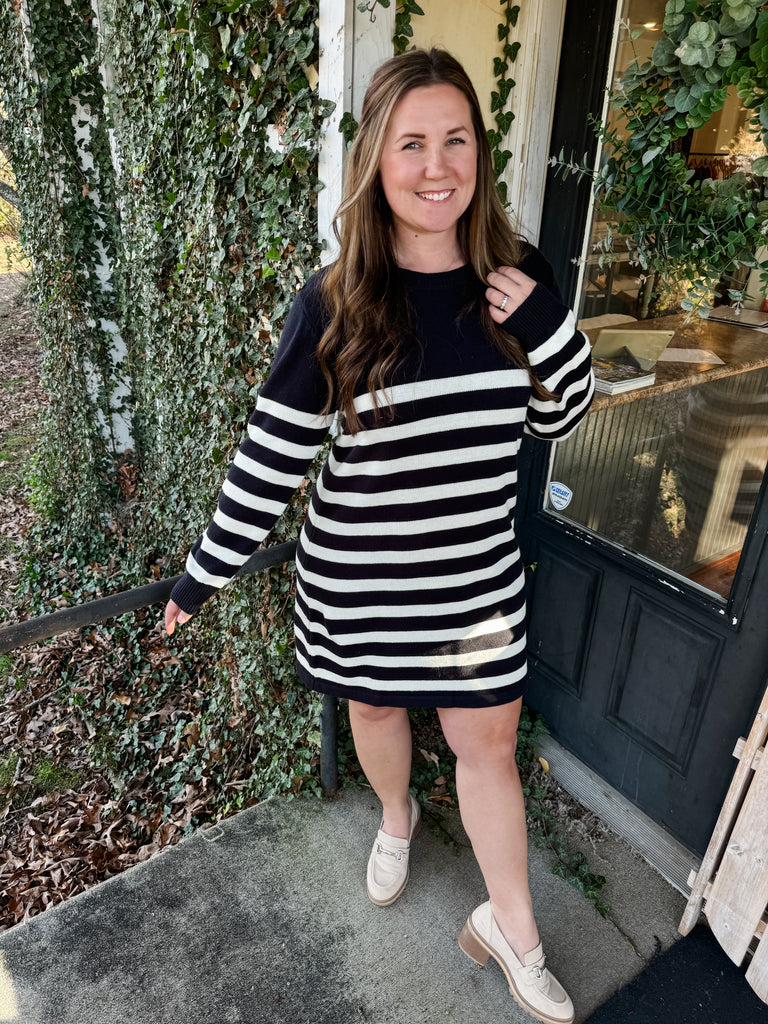 The Mini Stripe Sweater Dress