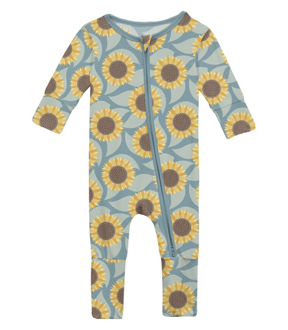 Print Convertible Zip Sleeper - Stormy Sea Sunflower