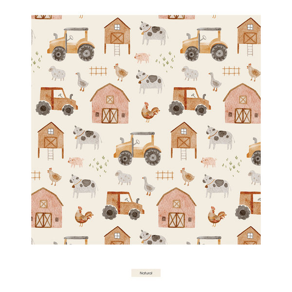 2 Way Print Zip Footie - Natural Farm Life