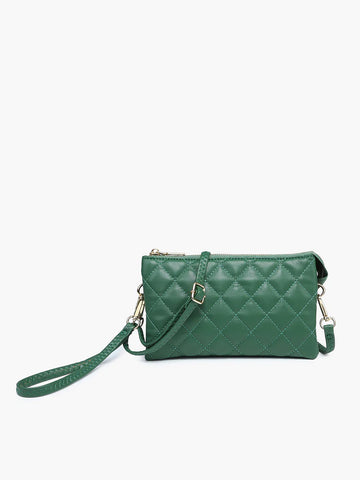 The Riley Crossbody - Quilted Green