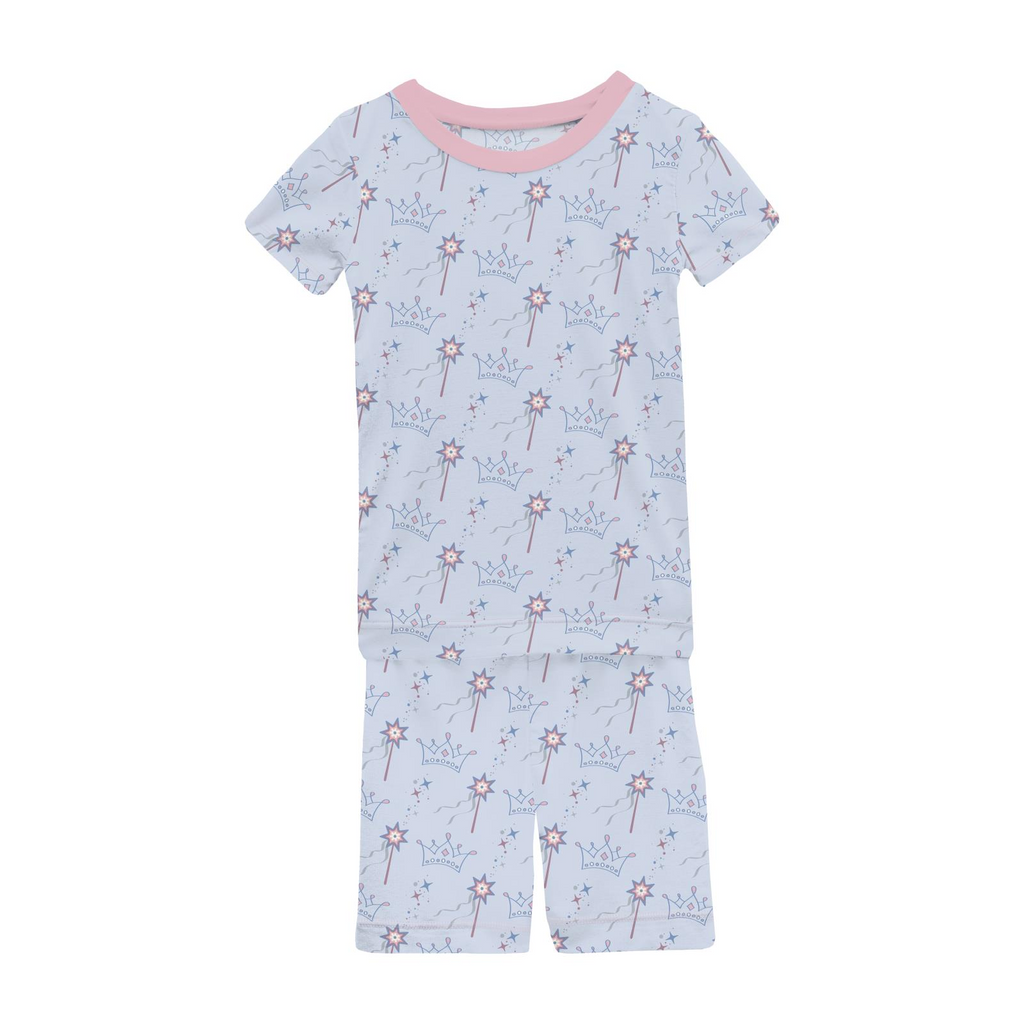 Print Short Sleeve & Shorts PJ Set - Dew Magical Princess