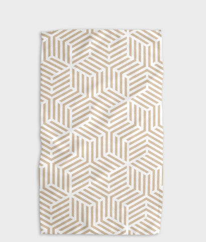 Geometry Tea Towel - Stacked Cubes