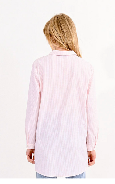 Pink Striped Tunic Shirt