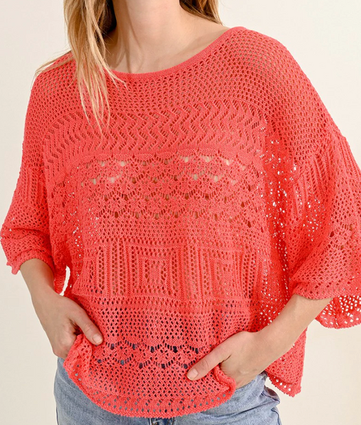 Pointelle Knit Top