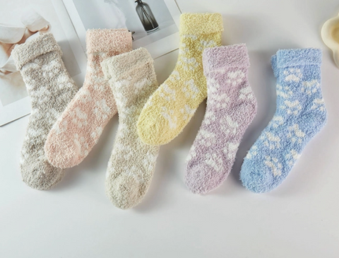 Cozy Fuzzy Socks - Paw Prints