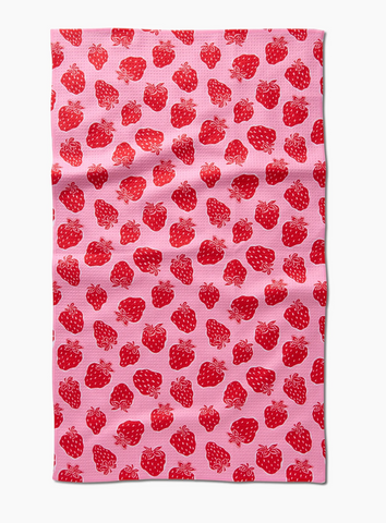 Geometry Tea Towel - strawberry fields