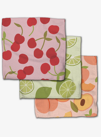 Geometry Dishcloth -fun fruit