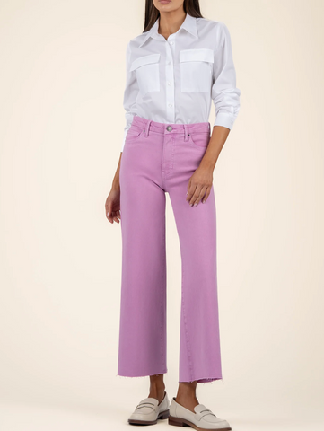 Meg Linen Wide Leg - Soft Orchid
