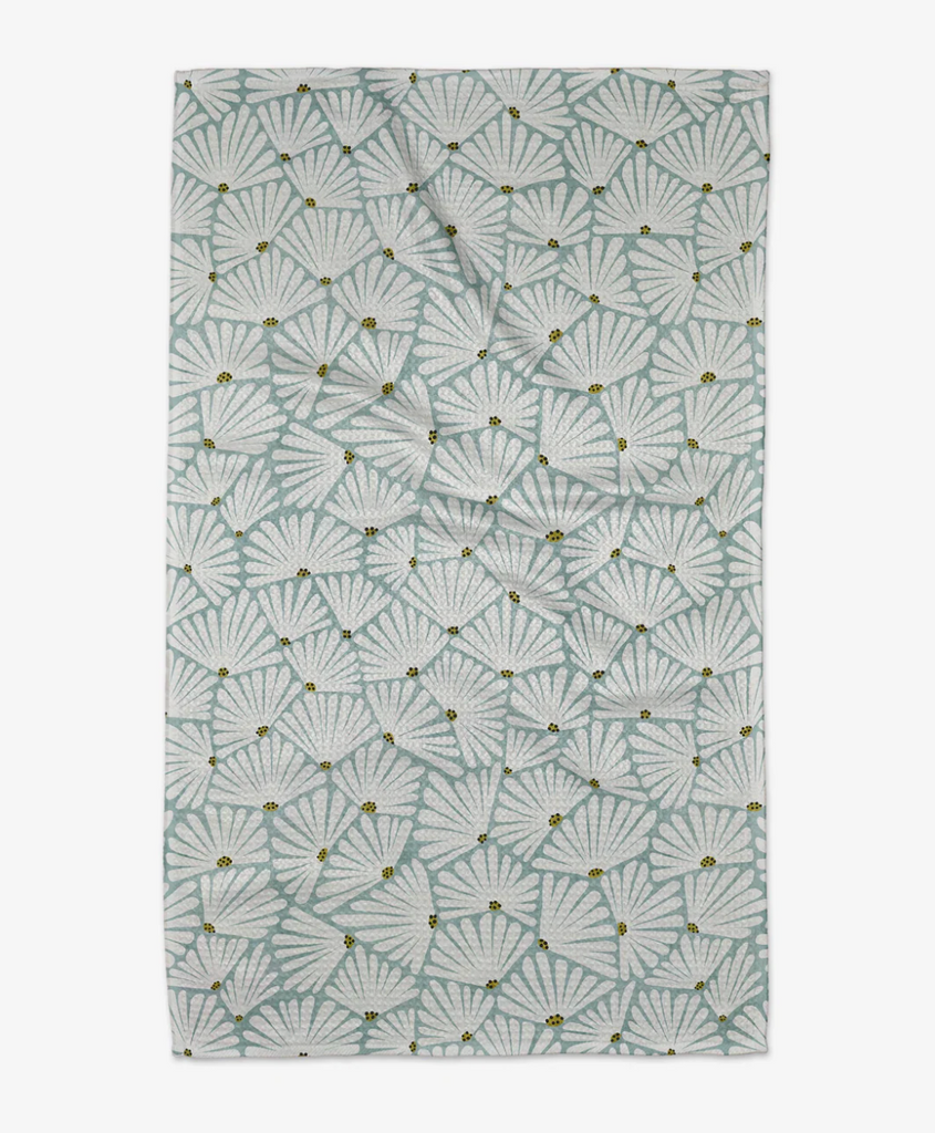 Geometry Tea Towel - solie teal