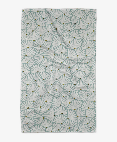 Geometry Tea Towel - solie teal