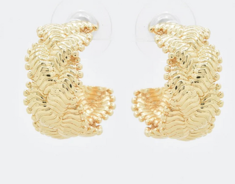 textured braided earring