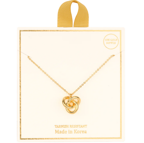 Gold Dipped Knot Necklace