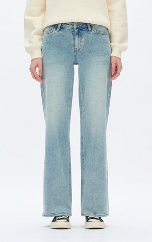Mid-Rise Wide Leg Retro Light Blue