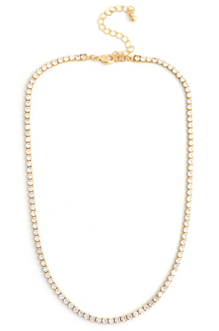 Clear Tennis Necklace