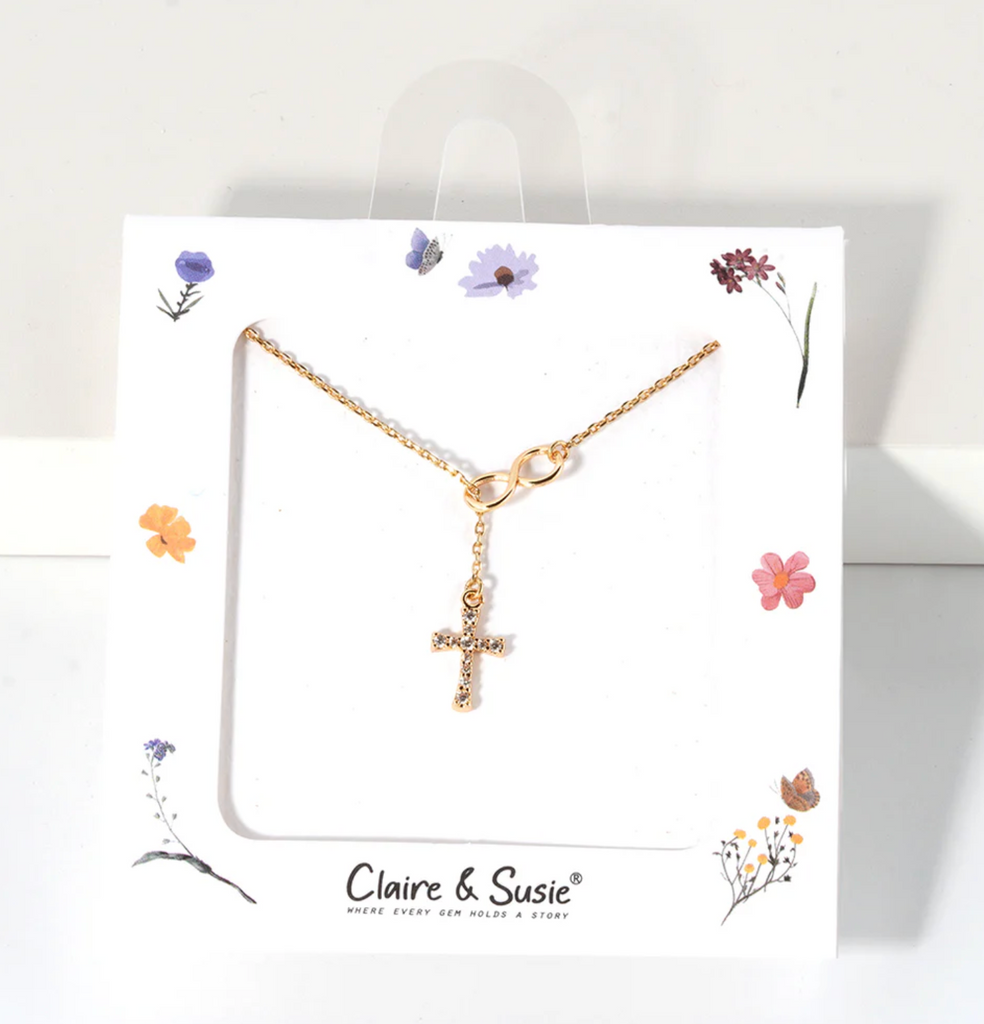 lariat cross necklace
