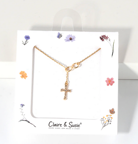 lariat cross necklace