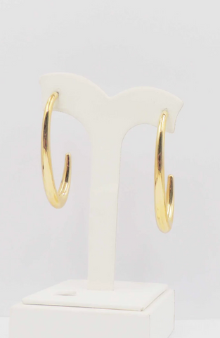 stainless steel oval earring